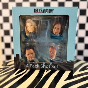 NEW Grey's Anatomy Character Shot Glass Set